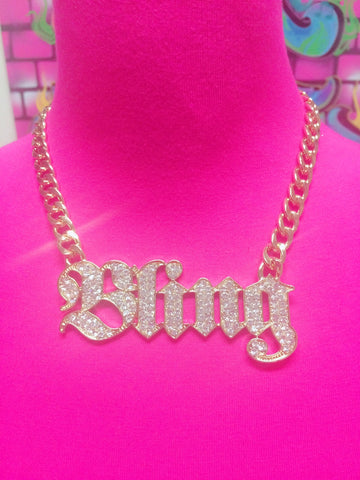 BLING Rhinestone Chain Necklace