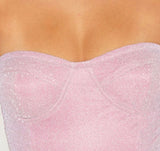 "CrC" Weekend RDY Baby Pink Glitter Corset