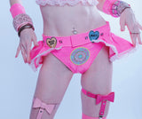 "CrC" Weekend RDY *Not ur Barbie* 5PC Pink Patent Leather Skirt Set