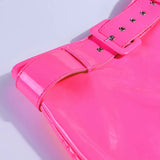 "CrC" Weekend RDY 2 PC Barbie Hot Pink Patent Leather Skirt Set