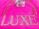 LUXE BLING Rhinestone Gold Chain
