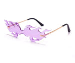 Purple Acrylic Flame Sunglasses