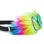 Rainbow Faux Fur Goggles
