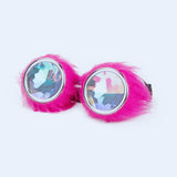 Hot Pink Faux Fur Goggles