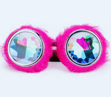 Hot Pink Faux Fur Goggles